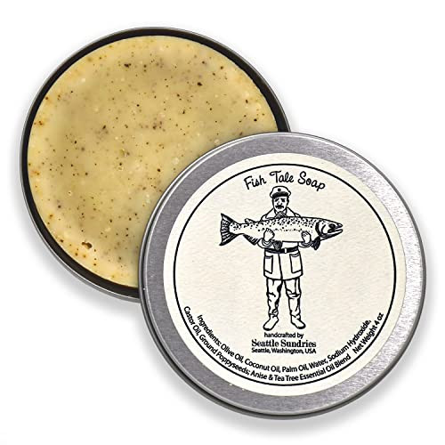 Seattle Sundries Anise Tea Tree Soap Fishing Gift for Men Women 1 4oz Natural Odor Fighting Hand Made Bar Soap in a Fun