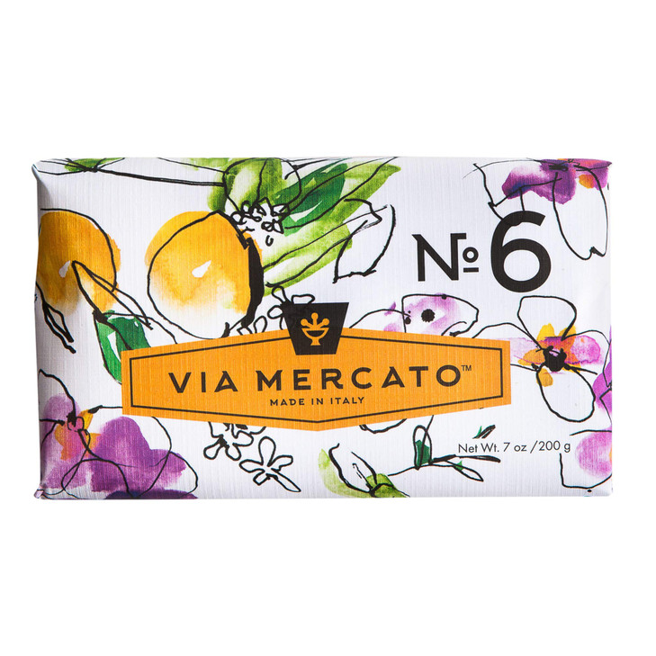 Via Mercato Italian Soap Bar 200 g No 6 Fig Orange Blossom Cedarwood