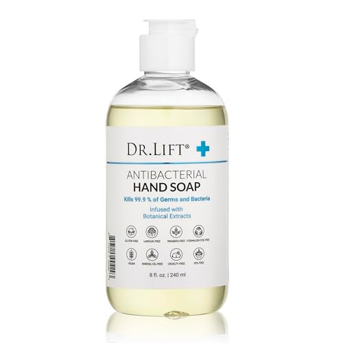 Dr Lift Antibacterial Hand Soap Light Scent Daily Liquid Soap With Plant Extracts Tea Tree Willow Bark and Oat Gentle an