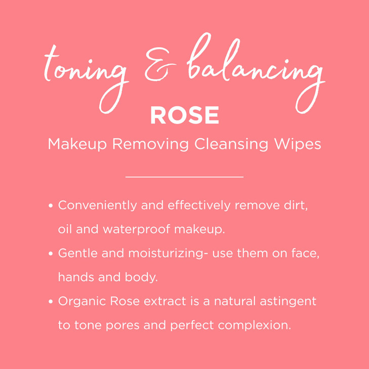 Petal Fresh Pure Brightening Rose Makeup Removing Cleansing Towelettes Gentle Face Wipes Daily Cleansing Vegan and Cruel