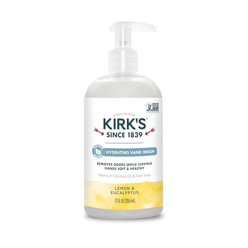 Kirks OdorNeutralizing Clean Hand Soap Castile Liquid Soap Pump Bottle Moisturizing Hydrating Kitchen Hand Wash Lemon Eu