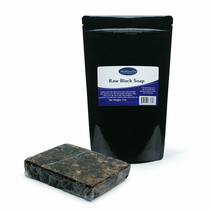 Raw Black Soap from Ghana 1 Lb by HalalEveryday