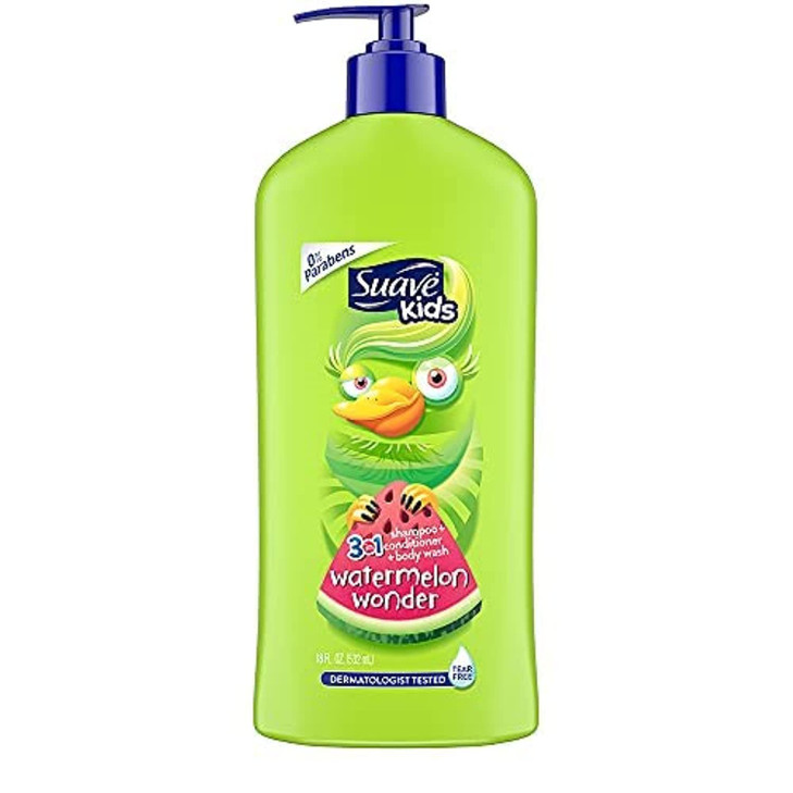 Suave 3in1 Body Wash Shampoo and Conditioners Multicolour Watermelon 180 Fl Oz