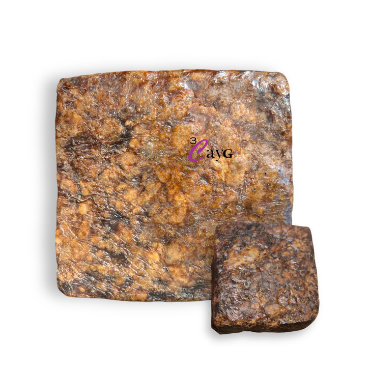 3CayG African Black Soap Facial and Body Cleanser Deep Cleansing Soap Bar Great for DIY Liquid Black Soap