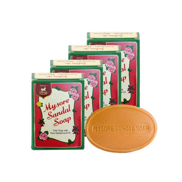 Mysore Sandal Soaps Pack of 4 75 gr Bars