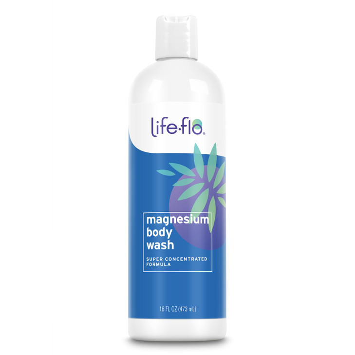 LIFEFLO Magnesium Body Wash Refreshing Moisturizing Liquid Soap with Magnesium Chloride from the Zechstein Seabed Pepper