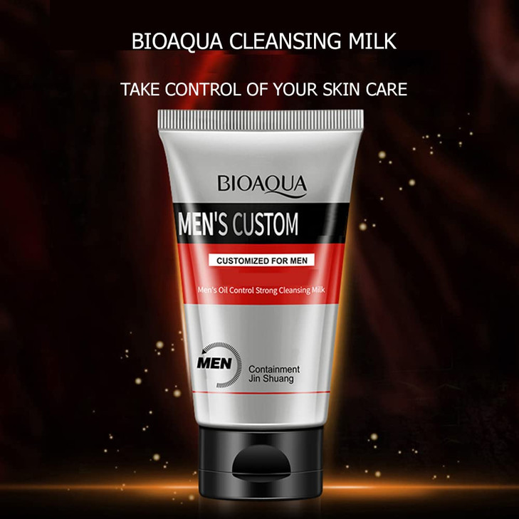 BIOAQUA Men Hydra Pure Matte Delicate Cleansing Face Wash Sebum Control Moisturizing Tube 100g