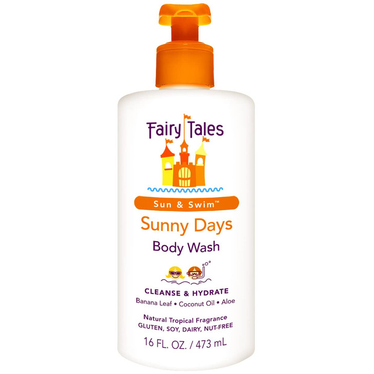 Fairy Tales Sunny Days Chlorine Removal Body Wash For All Age Swimmers After Swim Chlorine Salt And Sunscreen Removal No
