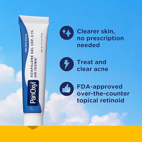 PanOxyl Adapalene 01 LeaveOn Gel 30 Day Supply Retinoid Gel Acne Treatment Acne Prone Skin Oil Free Fragrance Free 05 oz