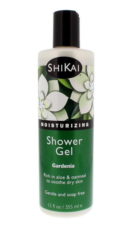 ShiKai Daily Moisturizing Shower Gel Gardenia 12 oz Gentle Formula With Aloe Vera Oatmeal for Soft Healthy Skin Dry Skin
