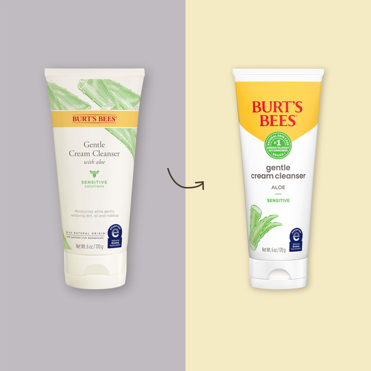 Burts Bees Gentle Cream Cleanser with Aloe for Sensitive Skin 989 Natural Origin 6 Ounces