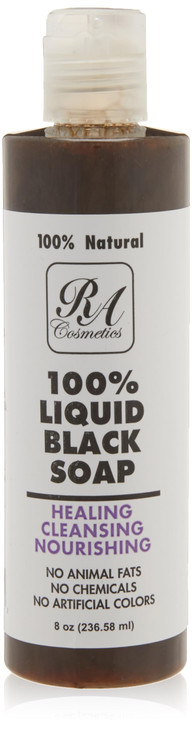 RA COSMETICS 100 African Liquid Natural Black Soap 8 oz
