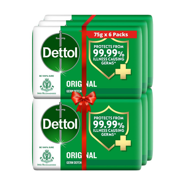 Dettol Original Bar Soap 100g Each Pack of 6