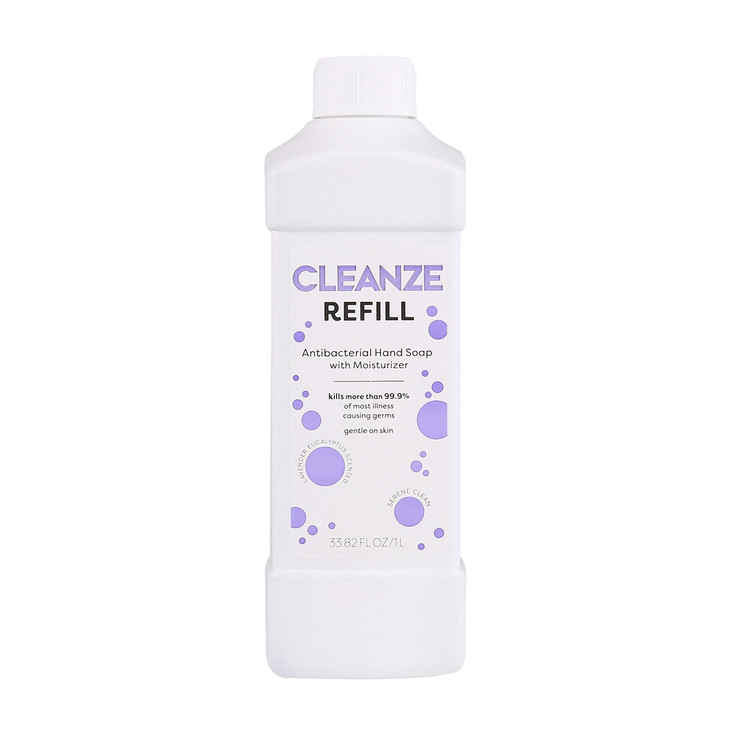 Cleanze NonBacillus Liquid Hand Soap Refill 1 Liter Clean Serene Lavender Liquid Hand Soap Refill Gentle NonBacillus Han