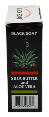 African Formula Black Soap 35 Ounce Shea Butter Aloe Vera 103ml 3 Pack