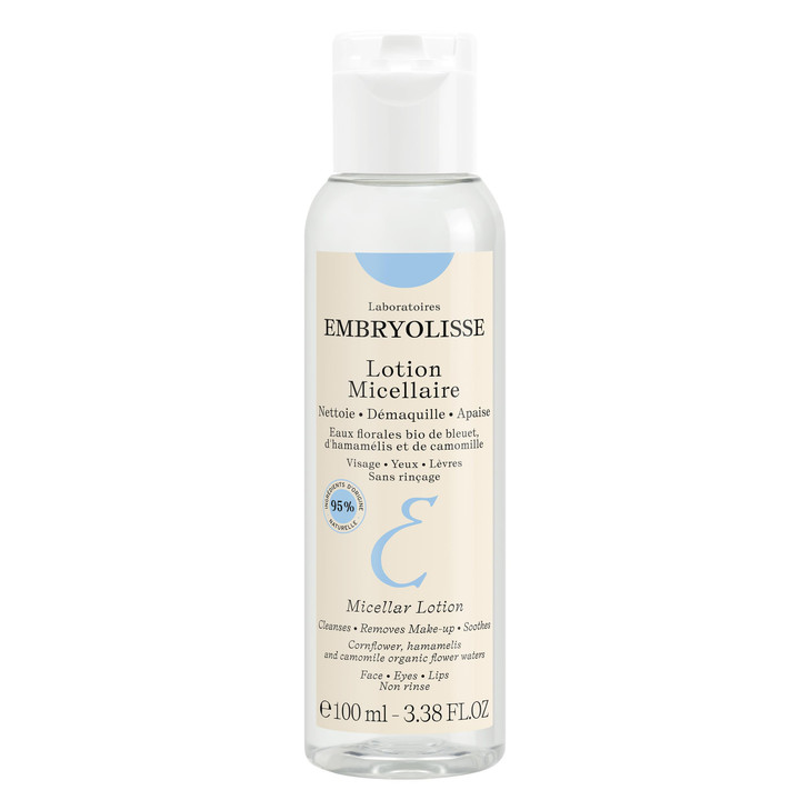 Embryolisse Micellar Lotion Makeup Remover for Sensitive Skin Gentle Cleansing and Toning Floral Water with Chamomile Co