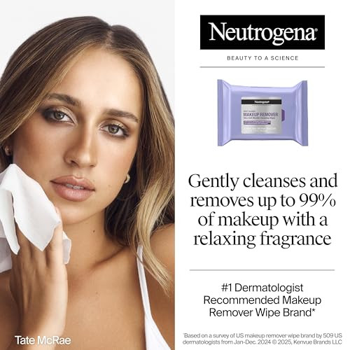 Neutrogena Night Calming Makeup Remover Face Wipes Nighttime Cleansing Towelettes Remove Sweat Dirt Makeup Calms Skin Hy