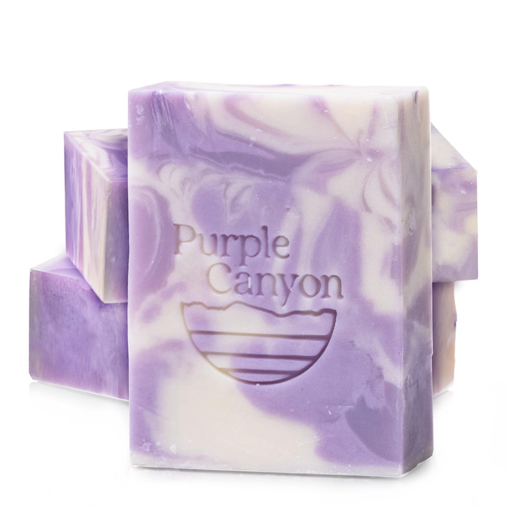 PURPLE CANYON 3 Pack of Handmade Soaps 4 Ounces Each Bar Soap with Eucalyptus Essential Oil Cocoa Butter and Olive Oil P