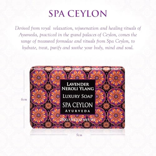 SPA CEYLON Lavender Neroli Ylang Luxury Soap Bath Soap natural soap Moisturizing Bar All Natural Soap Suitable for All S