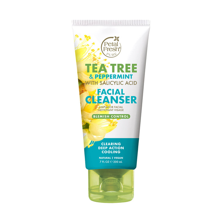 Petal Fresh Tea Tree Peppermint Facial Cleanser Blemish Control Clean Skincare Daily Facial Cleanser Vegan and Cruelty F