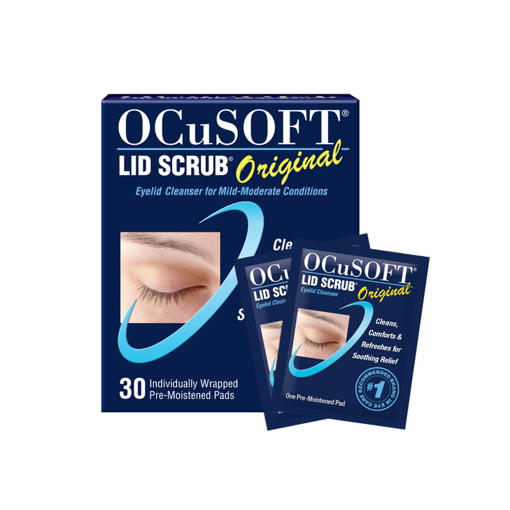 OCuSOFT Lid Scrub Original Eyelid Cleanser PreMoistened Eyelid Wipes for Mild to Moderate Conditions Eyelid Cleanser to