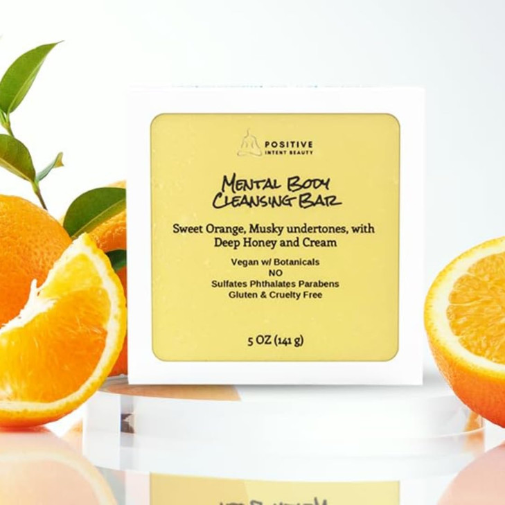 Positive Intent Gentle for Sensitive Skin Natural Artisan Vegan Soap Bar wAffirmation Card for Face Hands Yoni and Body