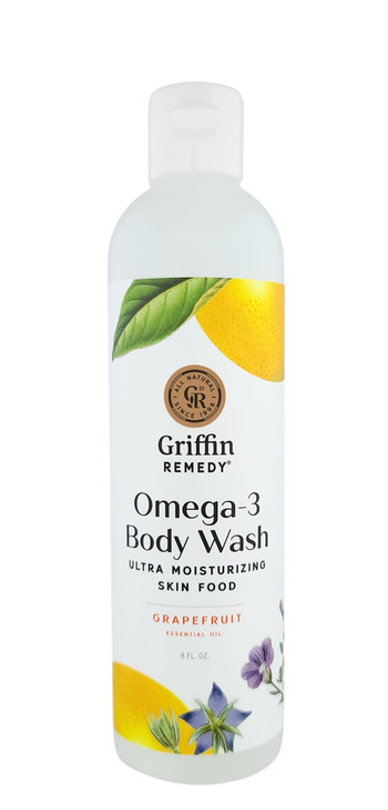 Griffin Remedy Omega 3 Body Wash Grapefruit Essential Oils and Organic MSM Creamy Moisturizing AllNatural ParabenFree Su