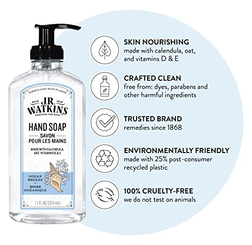 JR Watkins Hand Soap Ocean Breeze 11 Ounce