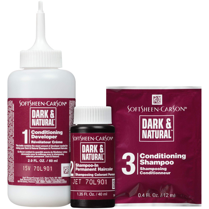 SoftSheen-Carson Dark & Natural 5 Minute Shampoo-In Haircolor, Jet Black