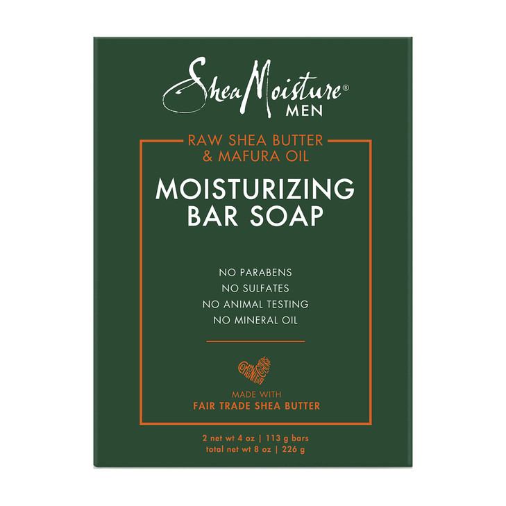 SheaMoisture Men Bar Soap Cleanser to Clean and Hydrate Skin Moisturizing Creamy Vanilla Bean 8 Oz 2 Count