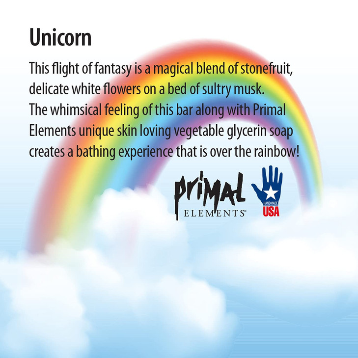 Primal Elements Unicorn Wrapped Bar Soap 58 Ounce