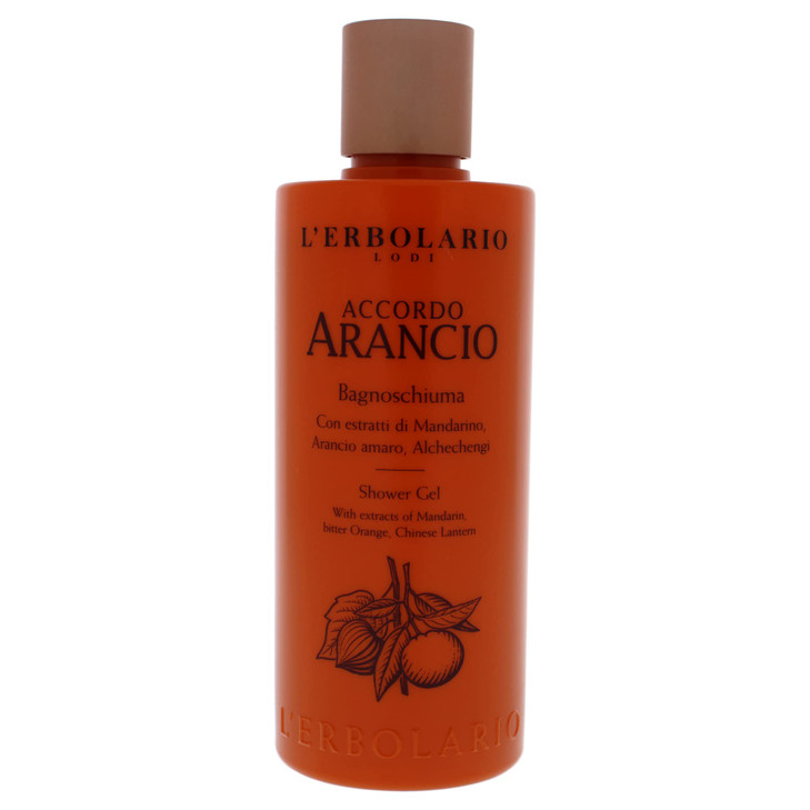 LErbolario Shower Gel Moisturizing Body Wash with Plant Extracts Toning and Invigorating Body Soap with Citrus Scent Acc