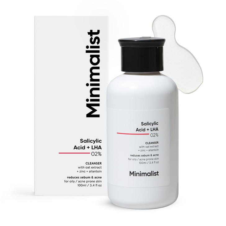 Minimalist 2 Salicylic Acid Face Wash for Oily Acne Prone Skin Anti Acne Face Wash With LHA Zinc Sulphate free Gentle BH