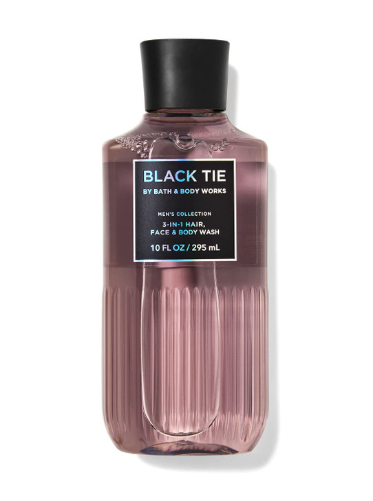 Black Tie Mens Collection 3IN1 Hair Face Body Wash 10 fl oz 295 mL
