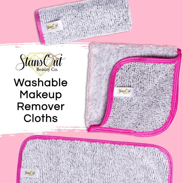 StansOut Makeup Towels Pack of 3 Reusable Makeup Remover Cloths Microfiber Facial Towels for Makeup Removal Washcloths f
