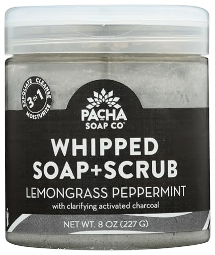 Pacha Soap Lemongrass Peppermint Whipped Soap Scrub 8 Oz