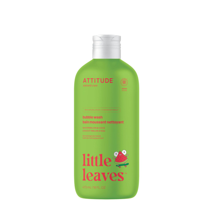 Attitude Bubble Wash for Kids EWG Verified Bubble Bath Hair Shampoo and Body Soap Dermatologically Tested Plant and Mine