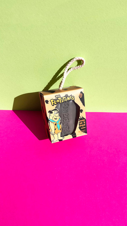 The Flintstones Fred Soap On A Rope MAD Beauty Warner Cedarwood Lime Scent Fun Bath Accessory Gift for Fans of Classic C