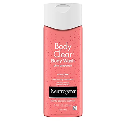 Neutrogena Body Clear Acne Treatment Body Wash with 2 Salicylic Acid Acne Medicine to Prevent Body Breakouts Pink Grapef