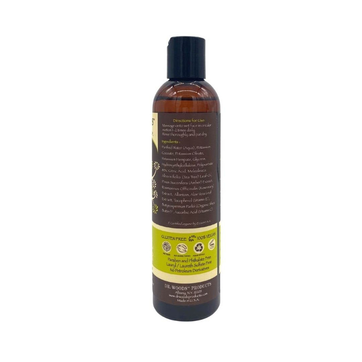 Dr Woods Shea Vision Tea Tree Liquid Facial Cleanser with Organic Shea Butter 8 Ounce Pack of 2