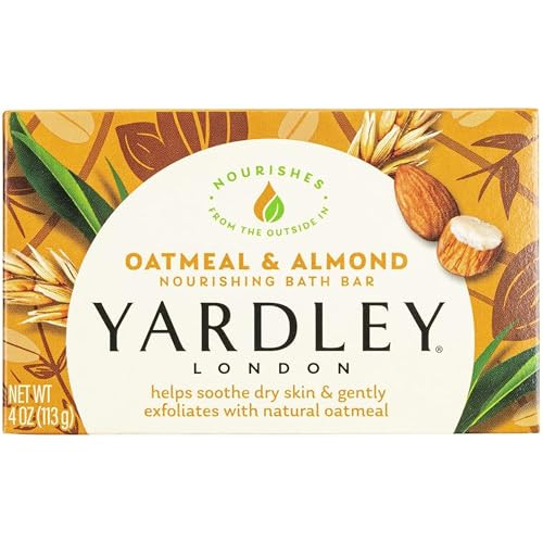 Yardley London Moisturizing Bar Oatmeal Almond with Natural Oats 40 oz Pack of 6