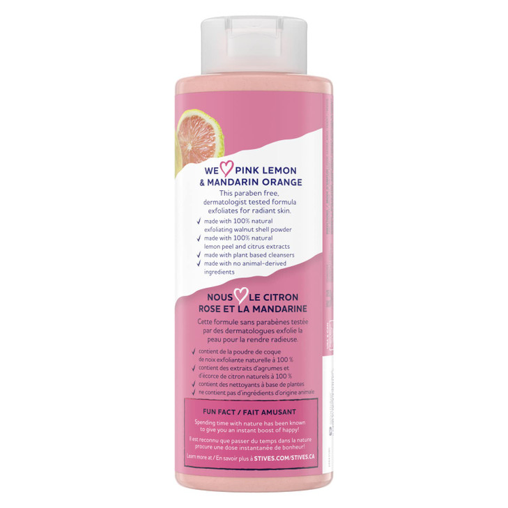 St Ives Exfoliating Body Wash Pink Lemon Mandarin Orange 2Pack Made with 100 Natural Exfoliants for Glowing Skin 16 Oz E