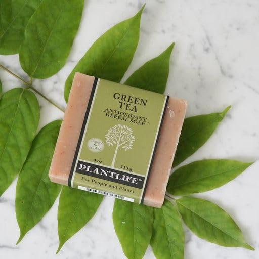 Plantlife Green Tea 3Pack Bar Soap Moisturizing and Soothing Soap for Your Skin Hand Crafted Using PlantBased Ingredient