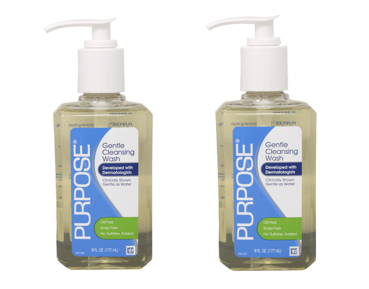 Purpose Gentle Cleansing Wash 6Ounce Pump Bottle 6 Fl Oz Pack of 2