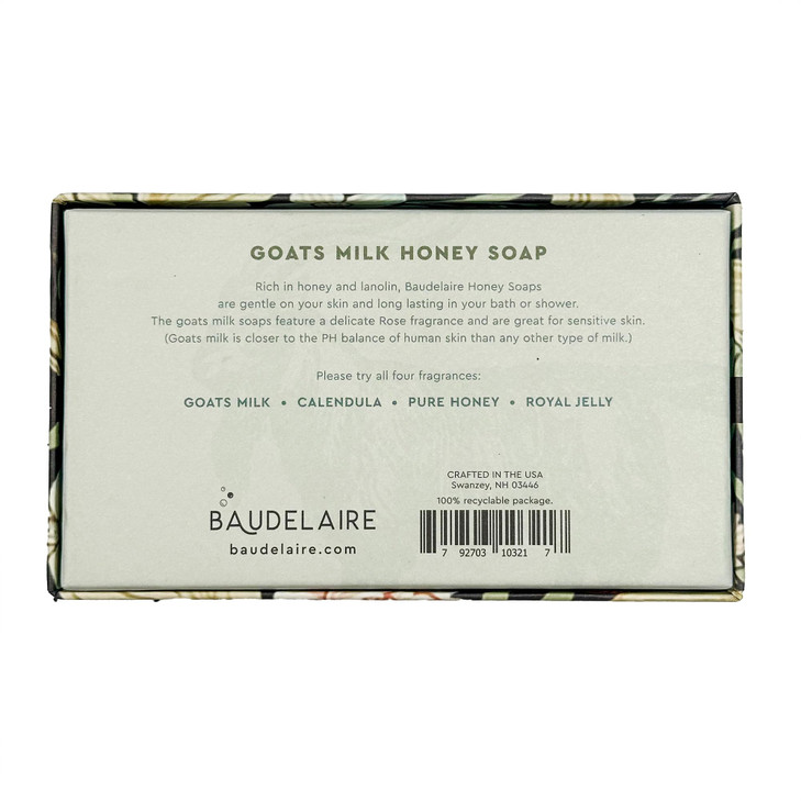 Baudelaire Honey Soap Goats Milk 2 Bar Set