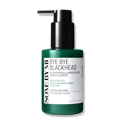 SOME BY MI Bye Bye Blackhead 30 Days Miracle Green Tea Tox Bubble Cleanser 423oz 120g Korean Face Wash Bubble Face Mask