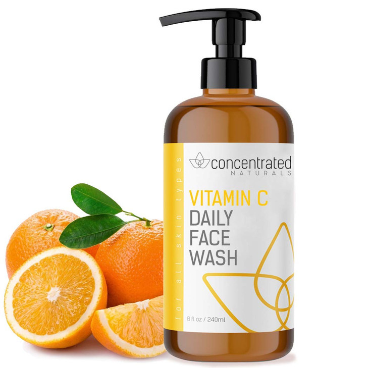 Concentrated Naturals Vitamin C Face Wash Daily Cleanser wMarine Plant Extracts Retinol Works to Help Cleaner Brighten B