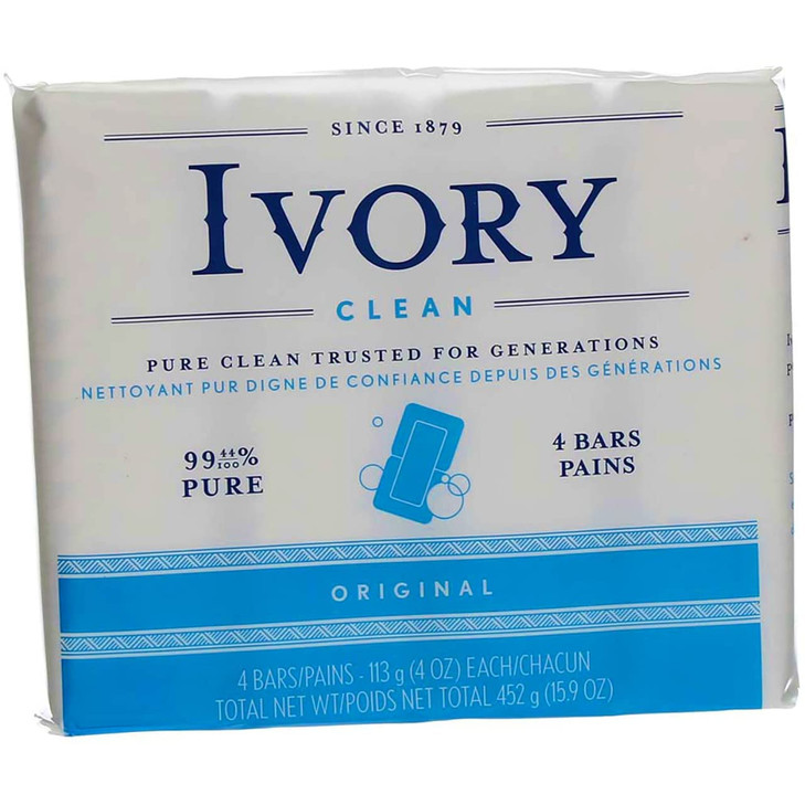 Ivory Soap Bars Original 4 ea Pack of 2