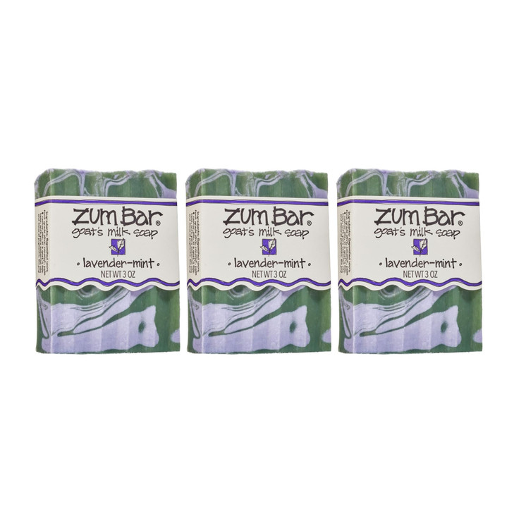 Indigo Wild Zum Goats Milk Soap Bar Bar Soap for Hands Body Made with Essential Oils 3 oz LavenderMint 3 Pack