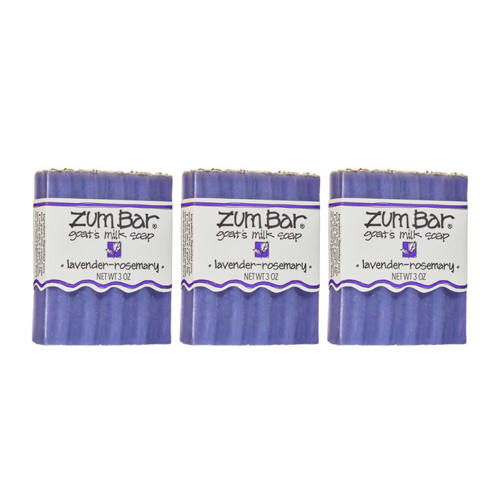 Indigo Wild Zum Goats Milk Soap Bar Bar Soap for Hands Body Made with Essential Oils 3 oz LavenderRosemary 3 Pack